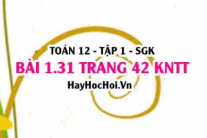 Bài 1.31 trang 42 Toán 12 tập 1 Kết nối tri thức
